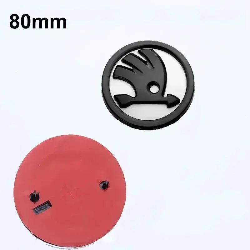 RAPL8 for SKODA 8cm9cm ABS Car Front Rear Emblem Sticker Rapid Octavia Fabia Laura Superb Kodiaq Karoq Auto Replaced Badge Accessories