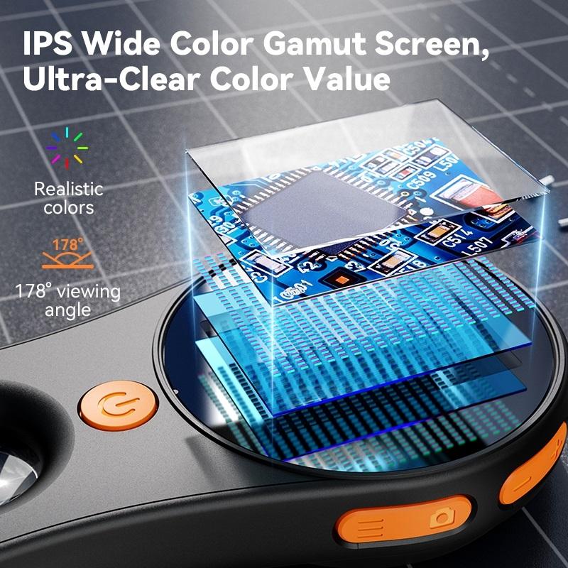 500X Magnification Digital Microscope 2MP Magnifying Glass with 8Light for Electronics Repair Video Coins Microscopio 600mAh