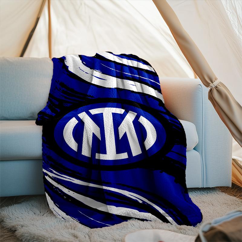 1PC F.C. Internazionale Milano Printed Soft Flannel Blanket Throw for Adult Bedroom Living Room Sofa Camping Travel Fan gifts Christmas Gifts