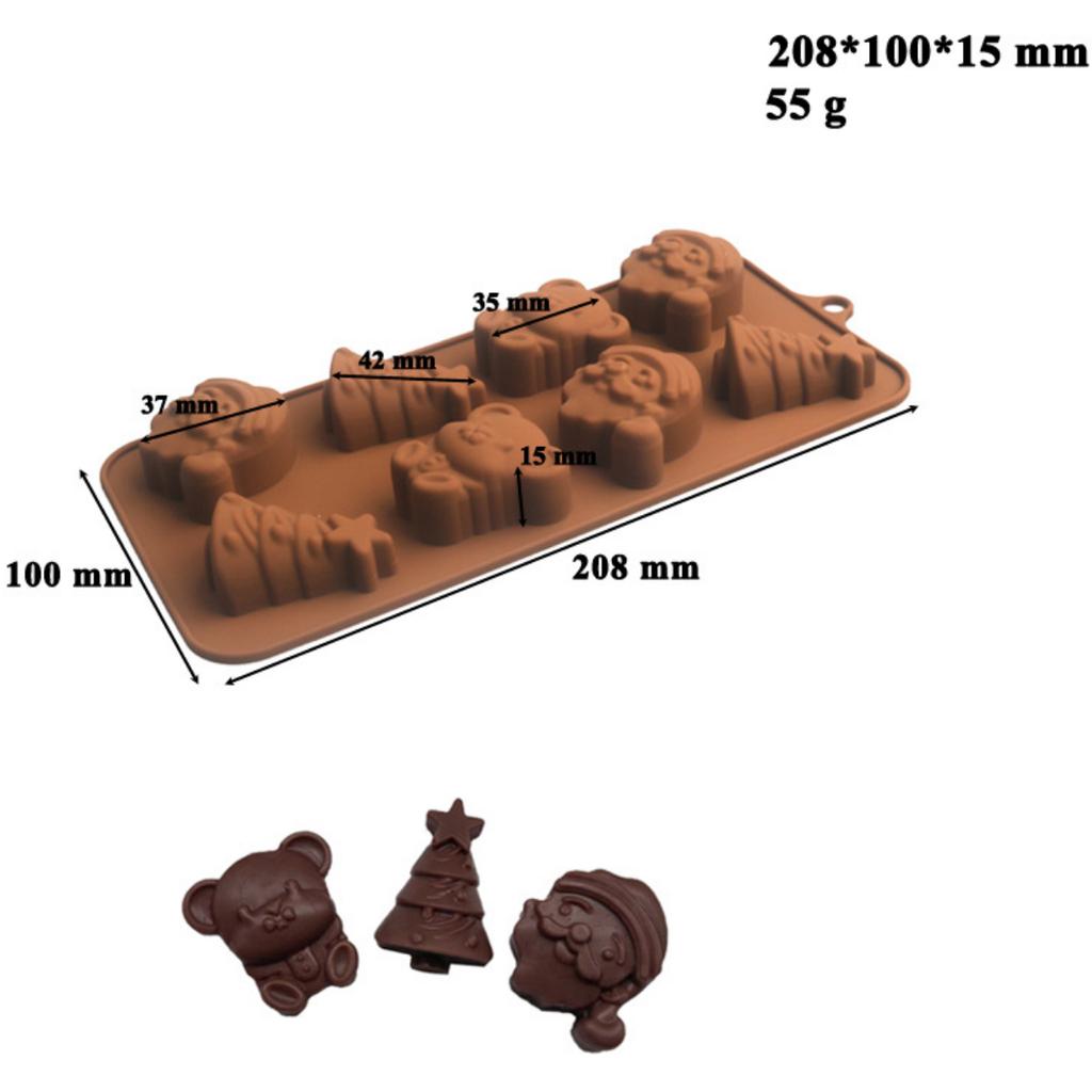 Смешанные стили Рождественская елка серия шоколад силиконовая форма Санта набор для выпечки торт печенье желе форма для вечеринки фестиваль свечи Декор