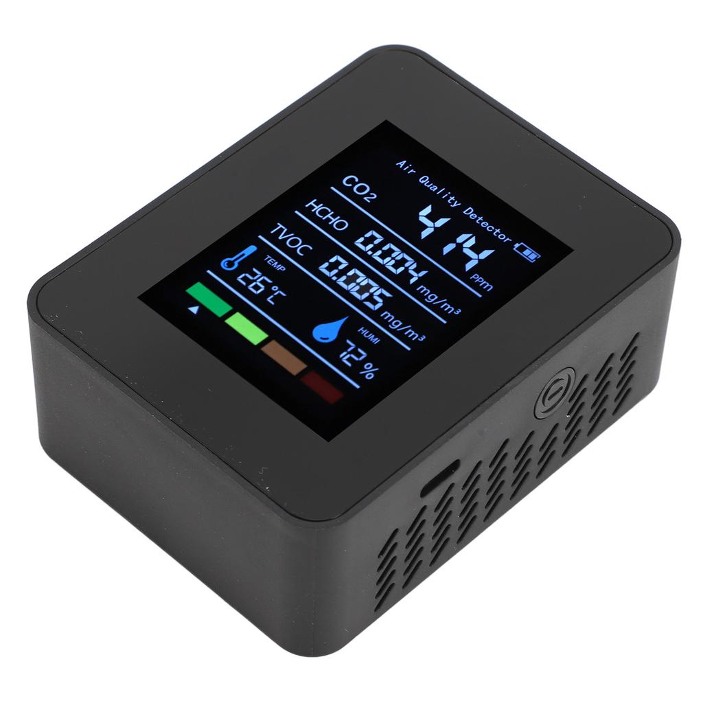 Портативный детектор качества воздуха CO2 TVOC HCHO Влажность Температура 5 в 1 Многофункциональный тестер качества воздуха в помещении