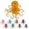 Octopus Figurine Resin Octopus Ornament Filled with Crystal Gravels Tabletop Healing Crystal