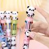1 Piece Lytwtw's Cute Ballpoint Pen Press Cartoon Panda Multicolor 10 In 1 Colors Stationery School Office Supply Creative Kids