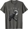 Черная Ворона, F-Caw-F Смешная Черная Птица Говорящая Юмор Мем Унисекс Футболка