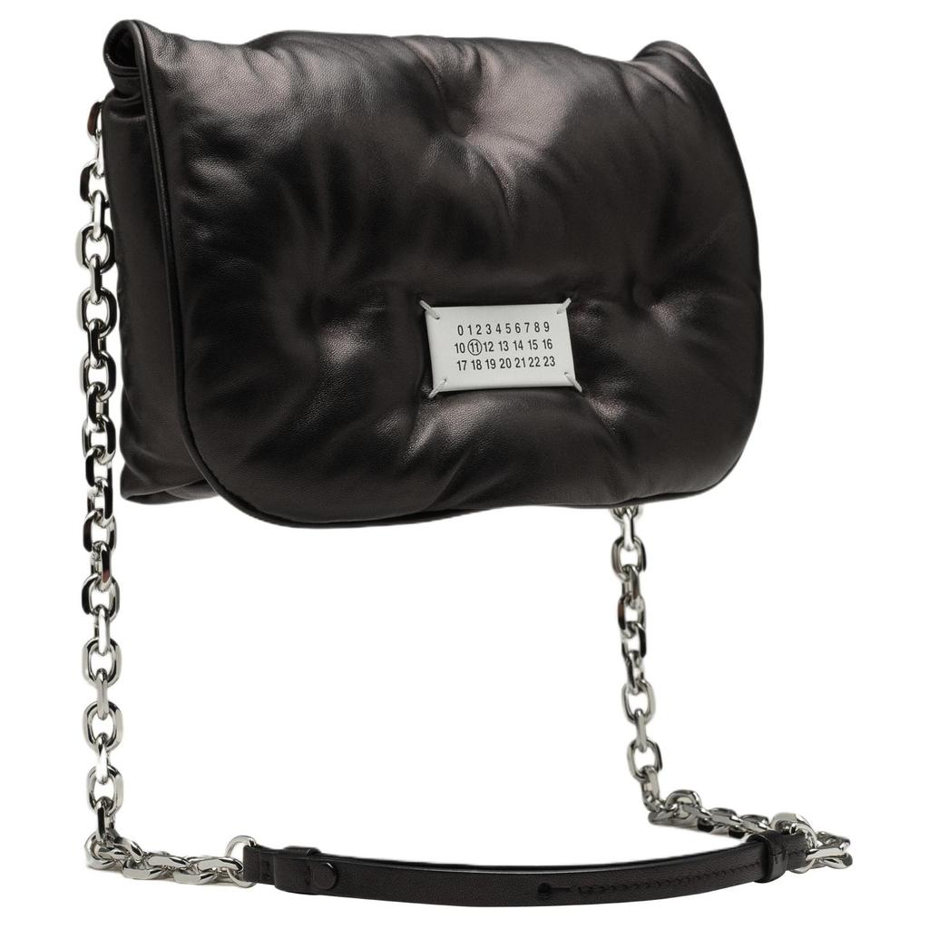 Maison Margiela Logo Chain Shoulder Strap Mini Crossbody Bag Women bags Black SB3WG0041P4300T8013