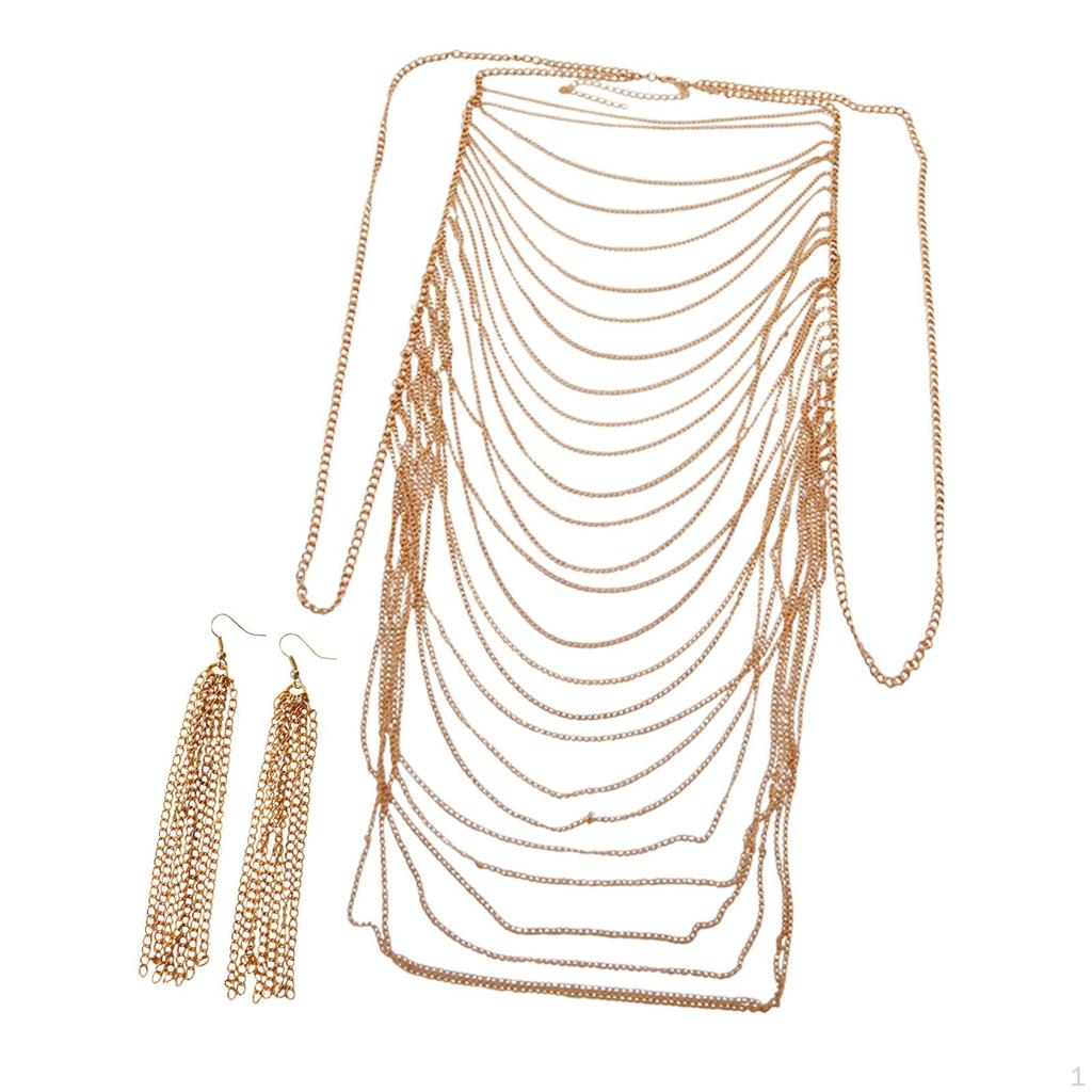 Модная цепочка для тела с регулируемым нагрудным ремнем для ночных мероприятий