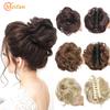 Synthetic Hair Bun Claw Clip In Chignon Hair Piece Curly Messy Bun Ponytail Hair Extensions Scrunchie Hairpieces For Women