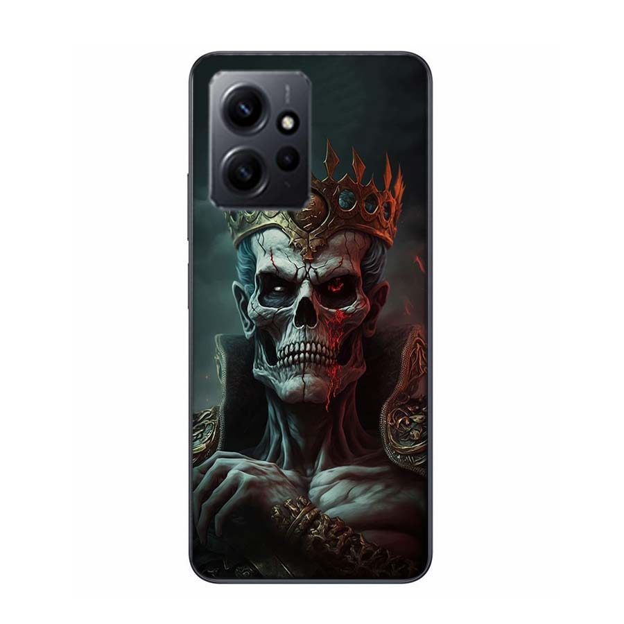 Crown Skeleton Emperor Phone Case For Redmi Note 14 15 Pro 5G 13 12 Pro Plus 11 11T 11E 11S 10 Pro 10S 9 9S Cover Cell Clear TPU