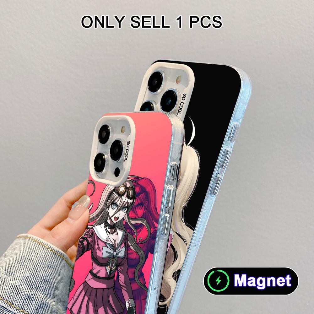 Чехол для телефона Danganronpa Миу Ирума для iPhone 17 16 15 14 13 12 11 X XR XS Air Pro Max Plus Красочный Серебристый Чехол MagSafe