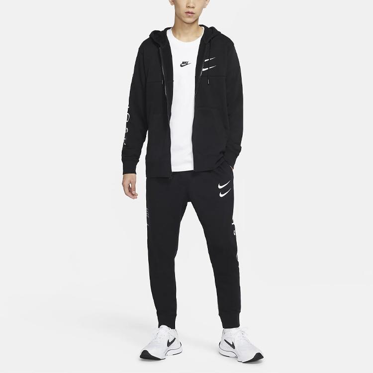 Nike Спортивный костюм Swoosh Логотип Брюки Мужские Черный Мужские CU3932-010