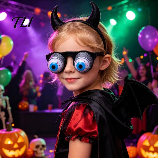 Lightweight Eyewear for All Ages Pop-Out Eyes Glasses, Wobbly on Springs Novelty Funny Glasses Photo Booths Prank Halloween Costume Parties, Carnival