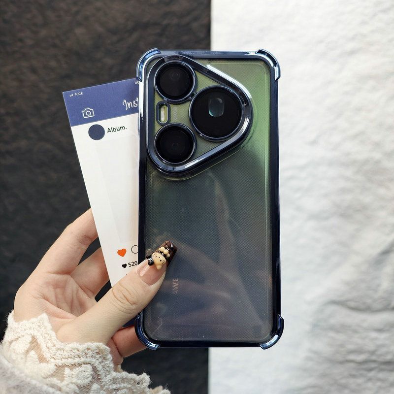For Huawei Pura 90 Pro/90Pro Max 80 80Pro 80Ultra Case Luxury Electroplated Transparent Frame Anti-yellowing Shockproof Cover