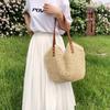 Summer Straw Bucket Shoulder Bag Women Large Capacity Beach Bags Vacation Rattan Tote Bag