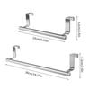 1 Towel Hanging Rod For Home Door, Non-Punching Stainless Steel Towel Rack, Bathroom, Kitchen Single Bar Towel Rod, Silver