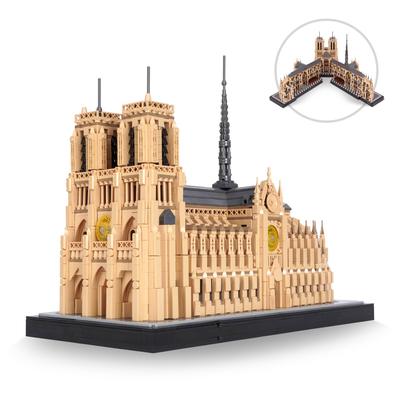 LULUFUN Микро Блоки Конструктор Нотр-Дам Расширяемый Мини 3D Сборка 5210 Нотр-Дам де Детям и Рождественский Подарок Игрушка, Собор, Блоки, Пазл, Набор,