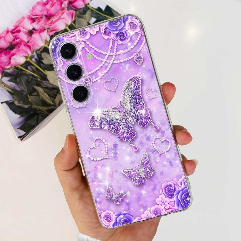 Чехол для Samsung Galaxy S24 Plus SM-S926B Милый Модный Расписной Чехол Мягкий Тонкий Чехол для Телефона Для Samsung S24 Ultra S 24 S24+ Fundas
