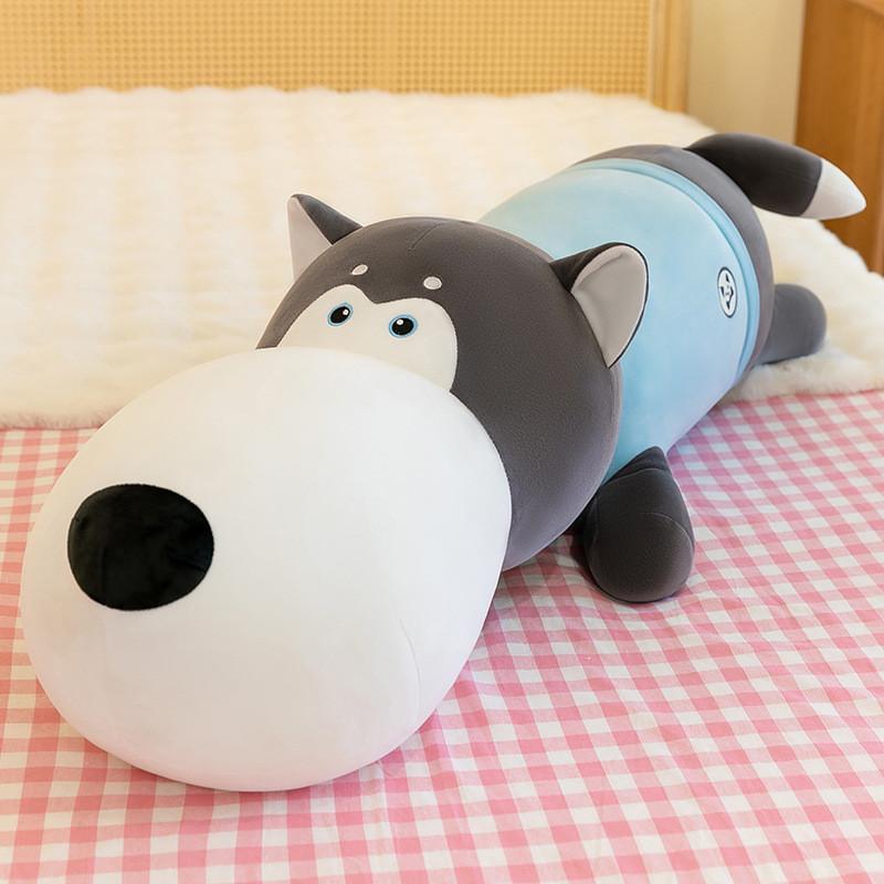 Headed Cartoon Big Crocodile Dogs Animal Stuffed Plush Toy Dolls Gift Birthday