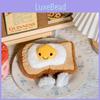 Eggs Fried Toast Plush Breakfast Toy With Face Girls Bedroom Gift Decoration