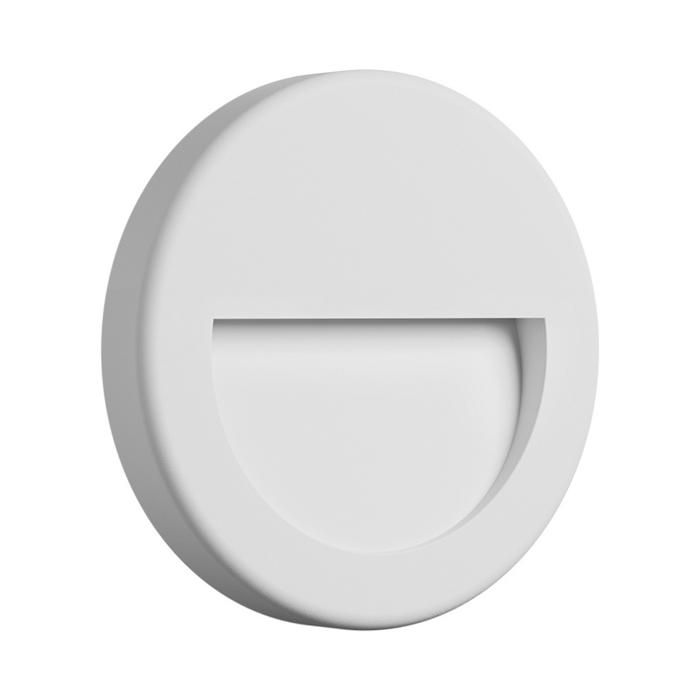 Spot LED mural VEKTAB1 rond blanc 3W 3000K IP65