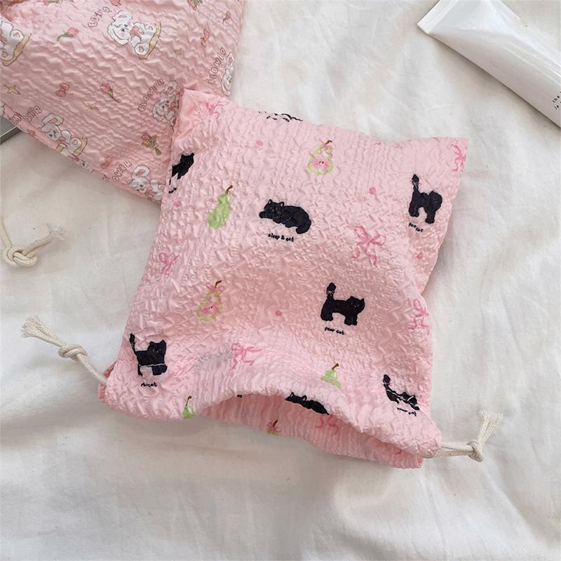 1 шт. сумка для хранения разных вещей на шнурке, мультяшная сумка на шнурке с медведем, многофункциональная тканевая сумка, пылезащитный портативный органайзер, многостильный