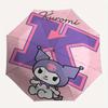 Kuromi,Character Automatic Folding Umbrella-Simple 8-Rib Design, Bright Cartoon Pattern, Durable Iron Frame, Suitable For Travel, Outdoor, B