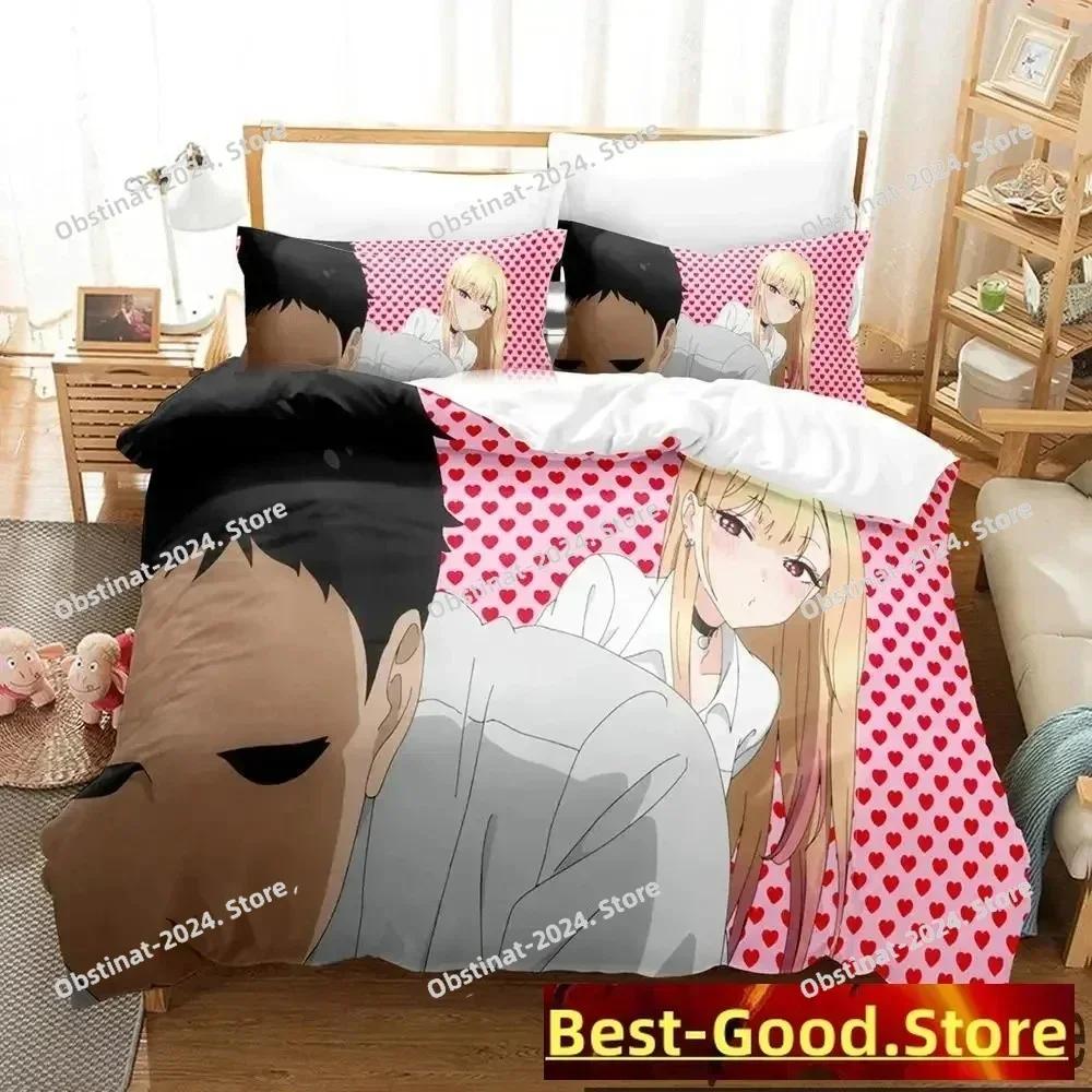 3D-принт аниме My Dress Up Darling Постельное белье Пододеяльник Постельный комплект Одеяло Чехол Наволочка Одеяло размера King Queen Мальчики Взрослые