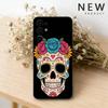 Чехол для телефона с мексиканским черепом Катрина для Samsung S26,25,24,23,22,21,20,30,Ultra,Plus,Fe,Lite Черный корпус