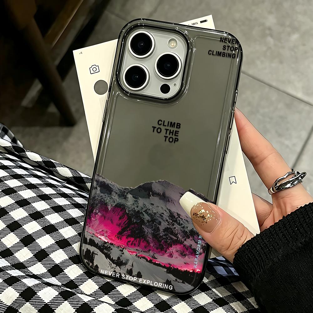 Иллюстрация Снежной Горы Чехол для Телефона Для iPhone 14 Pro Max 16 15 14 Pro 13 17 Air 12 11 15 Plus Ударопрочный Силиконовый Мягкий Чехол