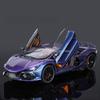 Масштаб 1/24 Aventador Сплав Литье под давлением Игрушечная Модель Автомобиля 4 Двери Открываются Резиновая Шина Звук Свет Полный Задний ход Машина Подарок Мальчику Декорация