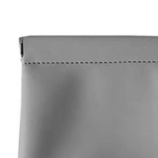 Стильная портативная косметическая сумка из искусственной кожи для хранения сплошного цвета