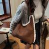 Niche Design Retro Lamb Wool Bag Women's 2025 New Fashion Hand Carry Large Capacity Commuter Underarm Shoulder Bag