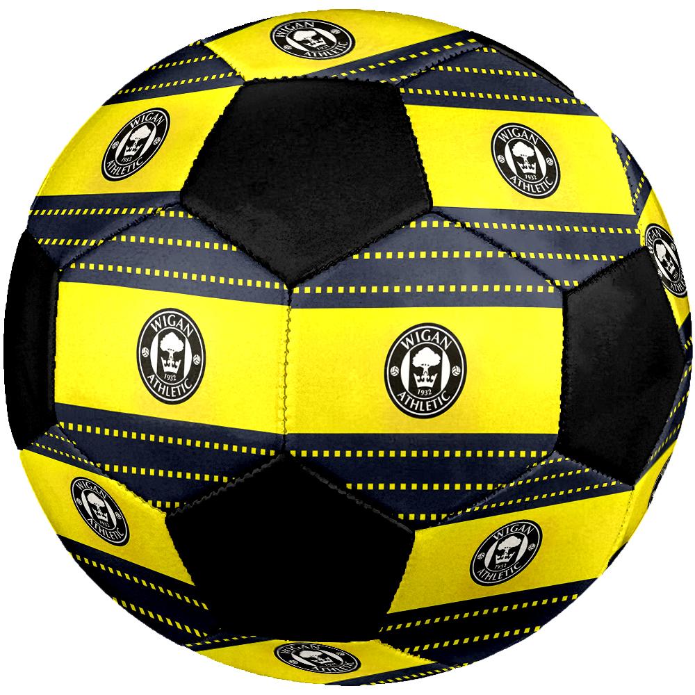 SIZE 5 Wigan Athletic FC Soccer Ball Colorful All Ages Machine Stitched PVC Competition Ready Durable High-Bounce