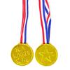10 шт. Пластиковые золотые медали победителя Детские сувениры для дня рождения Призы для спортивных игр Игрушки Футбольная вечеринка Наполнитель для пиньяты