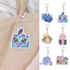6Pcs Keychain Pendant Anime Girl Charm Car Key Chain Party Favor Backpack Accessories Holiday Gift Playful Companion