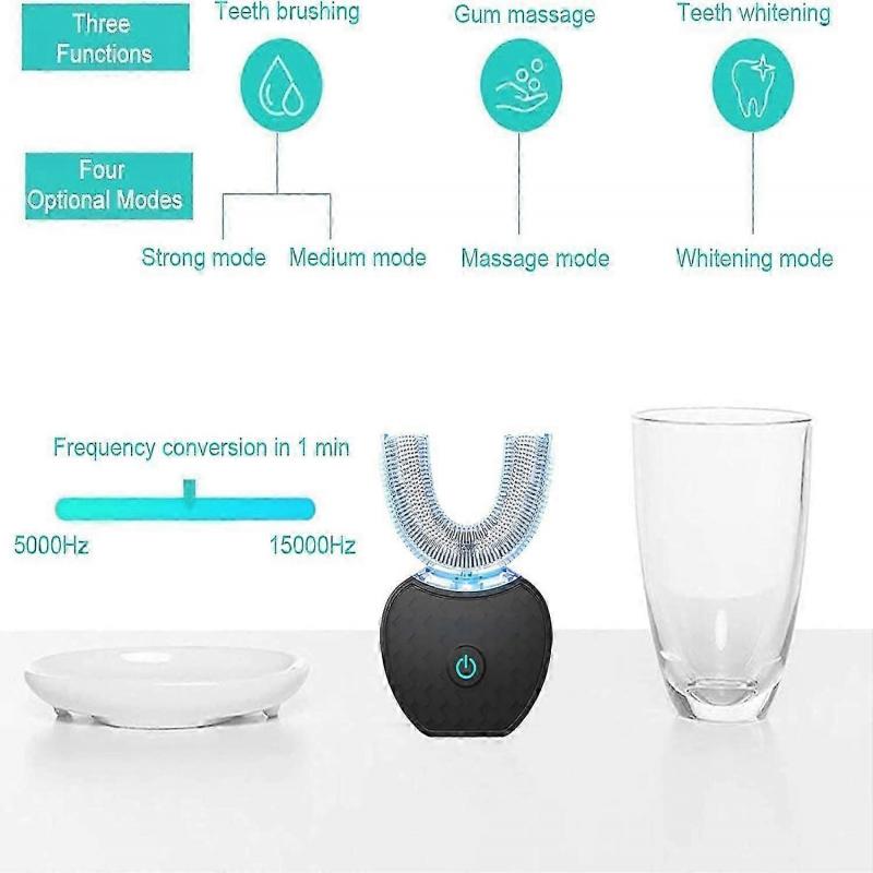 Sonic Pro Ultrasonic Toothbrush ADA Accepted U Shaped Design 360° Bristles Rechargeable And Waterproof