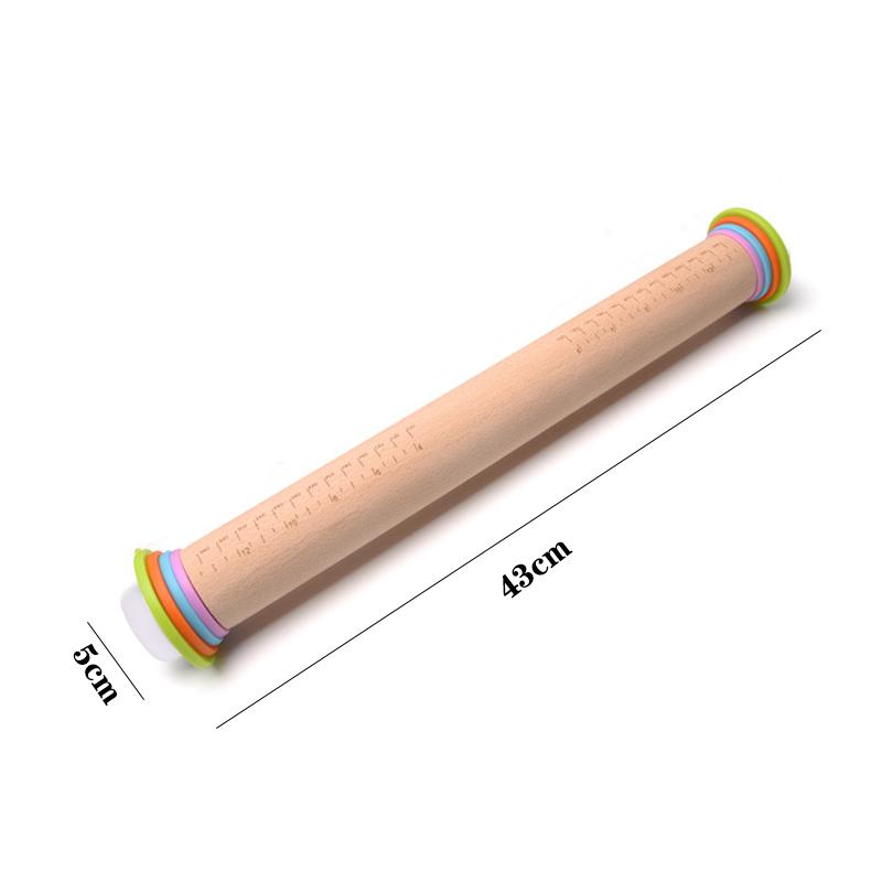 Adjustable Rolling Pin Dough Mat Dough Roller Stainless Steel Fondant Paste Cake Tool Dough Roller 4 Removable Ring For Pizza