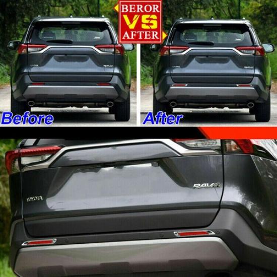 Для Toyota RAV4 2024 - Хромированная накладка-молдинг на задний противотуманный фонарь