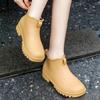 Crestar Women's Fashion Rain Shoes Outdoor New Short Tube Boots Anti-slip Waterproof Garden Shoes Lady Low Top Rubber Rain Boots