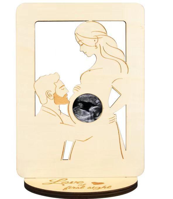 Baby Ultrasound Photo Frame Sonogram Picture Frame Pregnancy Gift Baby Announcement Keepsake for Couples New Moms Dady Photo