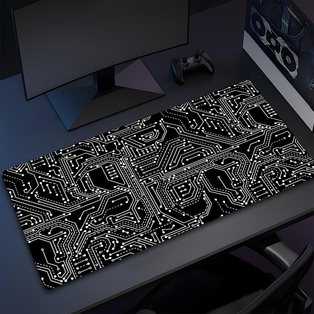 Black Circuit Board Pattern Mouse Pad High Quality Natural Rubber Mouse Pad The Most Professional Washable Laptop Mouse Pad