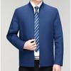 Тонкий деловой пиджак мужской шелковый шелковичный весенне-осенний новый деловой костюм для пап среднего возраста деловой официальный пиджак для государственных служащих