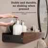 Mid-Century Modern Wall Mounted Organizer Walnut Finish Bathroom Storage Rack  Vanity