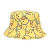 Fisherman Hat Flat Dome Wide Brim Yellow Duck Print Basin Hat Lightweight