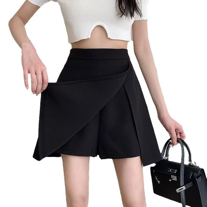 2024 Autumn/Winter Plus-Size High Waist Anti-Exposure Short Black Slim Skirt