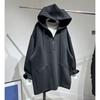 Oversize Loose Mid-length Pocket Sweatshirt for Women with Autumn Half Zipper Hooded Casual Loose Solid Color Pullover