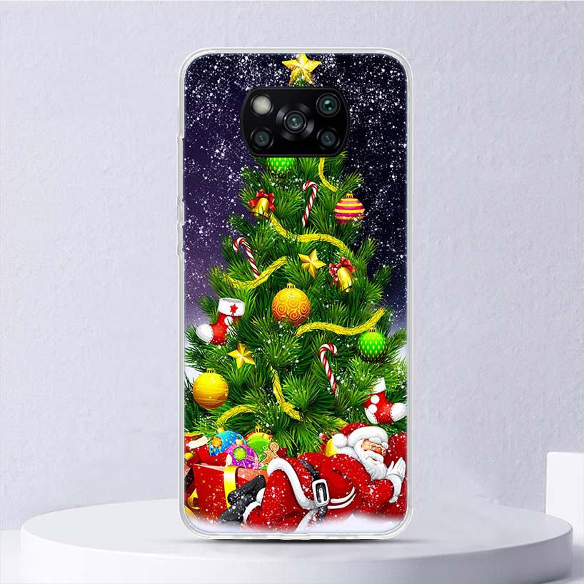 Рождественский Дед Мороз Подарок Мягкий Чехол Для Xiaomi Poco X7 X6 X5 X4 X3 Nfc F7 Ultra F6 F5 Pro Чехол Для Телефона F4 Gt F3 M5S M4 M3 M5
