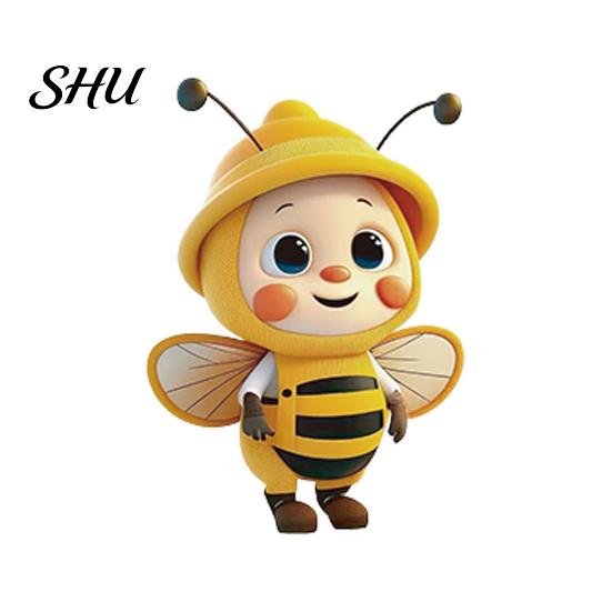 Bee Themed Hanging Decor Acrylic Decoration Single Side Printed Little Ornament Home Car Rearview Mirror Keychain Pendant Birthday Gift Portable