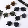 Fashion Kids Square Sunglasses for Boys Girls Retro Octagon Metal Sun Glasses Vintage Black Polygon Shades UV400 Protection