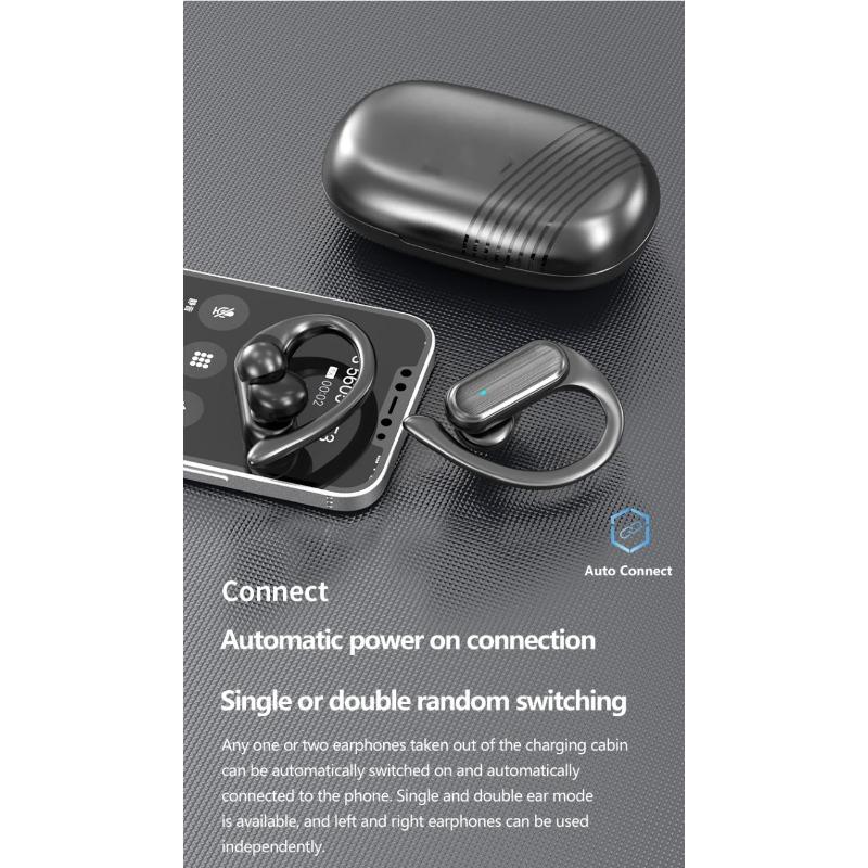 Беспроводная Bluetooth-гарнитура, спортивная гарнитура с сенсорным управлением и микрофоном