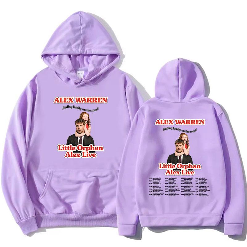 Little Orphan Alex Live  2026 Hoodies Finding Family On The Road ALEX WARREN Sweatshirts Long Sleeve Loose Hooded Pullovers